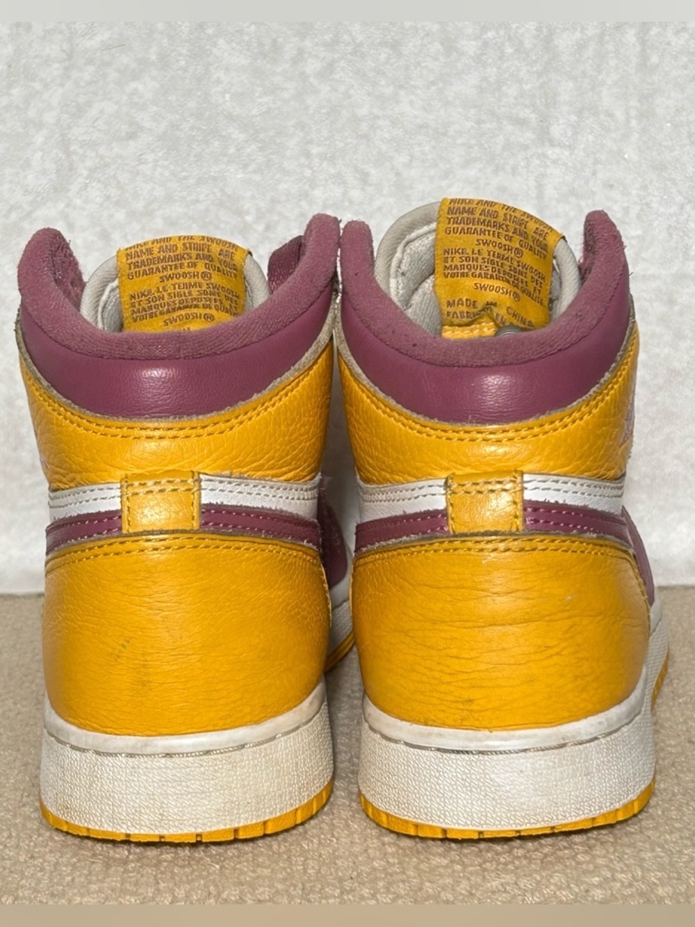 Nike Air Jordan 1 Retro High OG Brotherhood Leather Sneakers Shoes Kids SZ 4.5Y - Picture 4 of 13